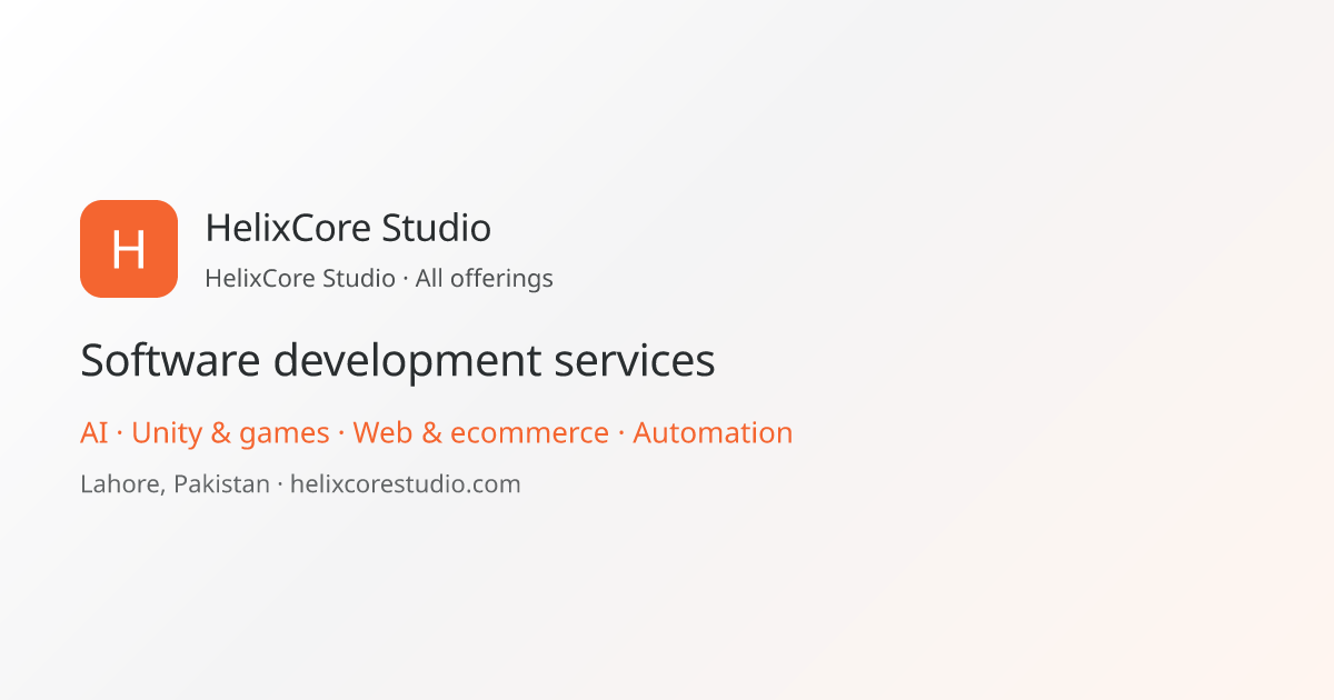 Software Development Services | HelixCore | HelixCore Studio